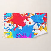 Levendige spatten van neonkleuren bad handdoek (Handdoek)