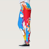 Levendige spatten van neonkleuren leggings (Links)