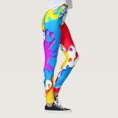 Levendige spatten van neonkleuren leggings (Rechts)