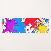 Levendige spatten van neonkleuren yogamat (Voorkant (horizontaal))