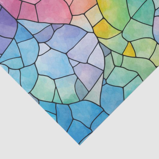 Levendige Spectrum Regenboog Decoupage Tissuepapier (Detail)