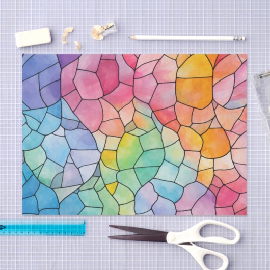 Levendige Spectrum Regenboog Decoupage Tissuepapier (Craft)