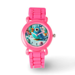 levendige speelse cartoon horloge