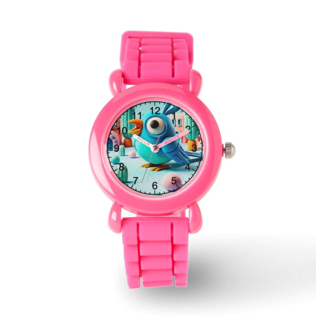 levendige speelse cartoon horloge (Voorkant)