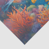 Levendige Speelse Dolfijn AI-Gegenereerd Ontwerp Tissuepapier (Detail)