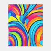 Levendige Spiraal Abstracte Kunst Fleece Deken (Voorkant)