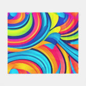 Levendige Spiraal Abstracte Kunst Fleece Deken (Voorkant (Horizontaal))