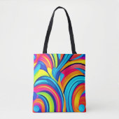 Levendige Spiraal Abstracte Kunst Tote Bag (Voorkant)