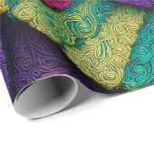 Levendige spiraal abstracte patronen cadeaupapier (Rol Hoek)