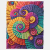 Levendige spiraal abstracte patronen fleece deken (Voorkant)
