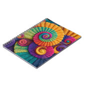 Levendige spiraal abstracte patronen notitieboek (Linkerzijde)