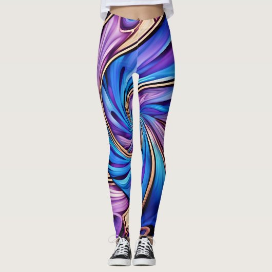 Levendige spiraalvormige leggings (Voorkant)
