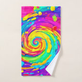 Levendige Spiral Splash Kleuren Kunst Bad Handdoek (Handdoek)