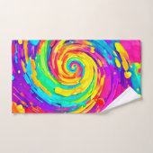 Levendige Spiral Splash Kleuren Kunst Bad Handdoek (Handdoek)