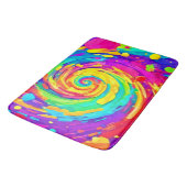 Levendige Spiral Splash Kleuren Kunst Badmat (Gekanteld)
