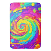 Levendige Spiral Splash Kleuren Kunst Badmat (Voorkant Verticaal)