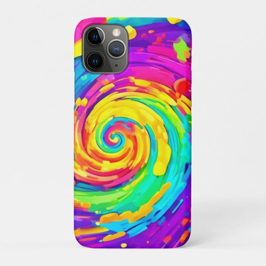 Levendige Spiral Splash Kleuren Kunst Case-Mate iPhone Case (Achterkant)