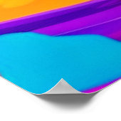 Levendige Spiral Splash Kleuren Kunst Poster (Hoek)