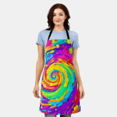 Levendige Spiral Splash Kleuren Kunst Schort (Gedragen)