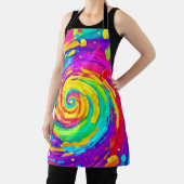Levendige Spiral Splash Kleuren Kunst Schort (Insitu)