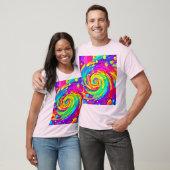 Levendige Spiral Splash Kleuren Kunst T-shirt (Unisex)