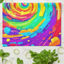 Levendige Spiral Splash Kleuren Kunst