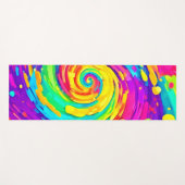 Levendige Spiral Splash Kleuren Kunst Yogamat (Voorkant (horizontaal))
