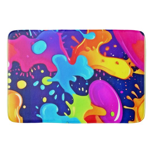 Levendige Splash van Color Art Explosion Badmat (Voorkant)