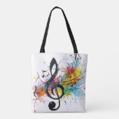 Levendige Splashy Music Lover's Canvas tas (Achterkant)