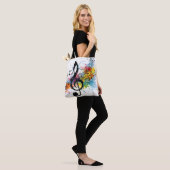 Levendige Splashy Music Lover's Canvas tas (Op model)