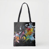 Levendige Splashy Music Lover's Canvas tas (Voorkant)