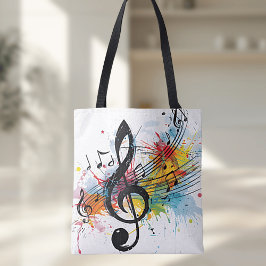 Levendige Splashy Music Lover's Canvas tas