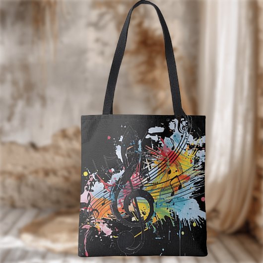 Levendige Splashy Music Lover's Canvas tas