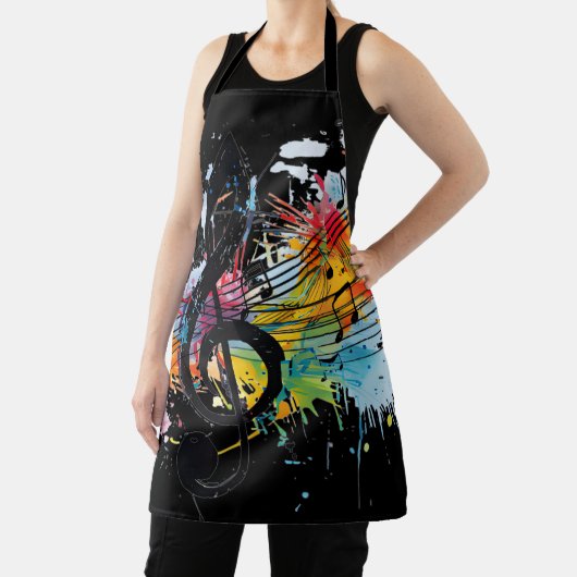 Levendige Splashy Music Lover's Schort (Insitu)