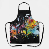 Levendige Splashy Music Lover's Schort (Voorkant)