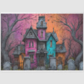 LEVENDIGE SPOOKHUIS ONTKOPPELING WEEFSEL PAPIER (Voorkant)