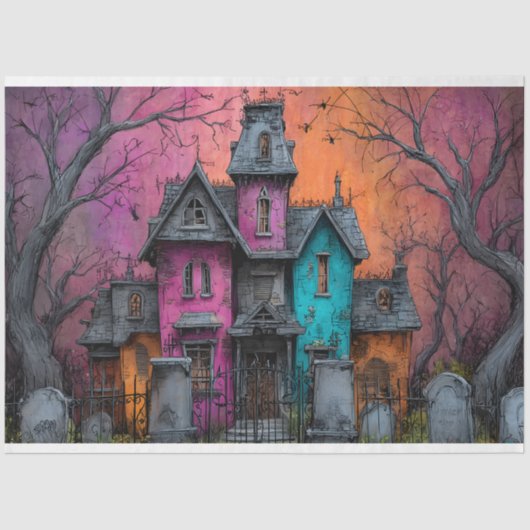 LEVENDIGE SPOOKHUIS ONTKOPPELING WEEFSEL PAPIER (Voorkant)