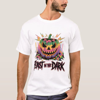 Levendige Spooky Season Illustration T-shirt