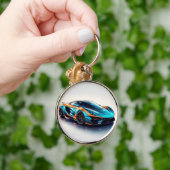 Levendige sportwagen met modern design sleutelhanger (Hand)