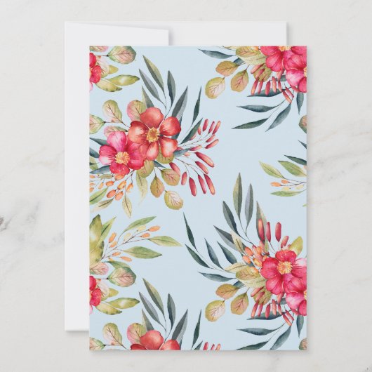 Levendige Spring Floral Moederdag Brunch Kaart (Achterkant)