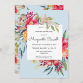 Levendige Spring Floral Moederdag Brunch Kaart (Voorkant / Achterkant)