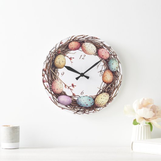 Levendige Springtime Egg Nest Paasbrunch Grote Klok (Huis)