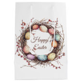 Levendige Springtime Egg Nest Paasbrunch Medium Cadeauzakje (Achterkant)