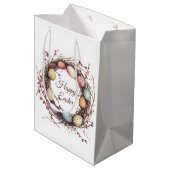 Levendige Springtime Egg Nest Paasbrunch Medium Cadeauzakje (Achterkant Gekanteld)
