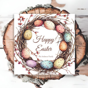 Levendige Springtime Egg Nest Paasbrunch Servet