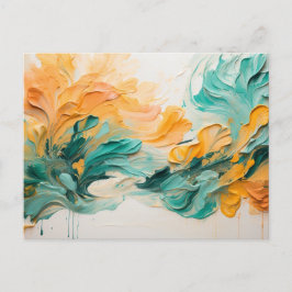 Levendige Springtime Olie Acryl Kunst Briefkaart