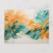 Levendige Springtime Olie Acryl Kunst Briefkaart (Voorkant)