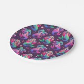 Levendige sprookjesachtige zeemeermin papieren bordje (Gekanteld)