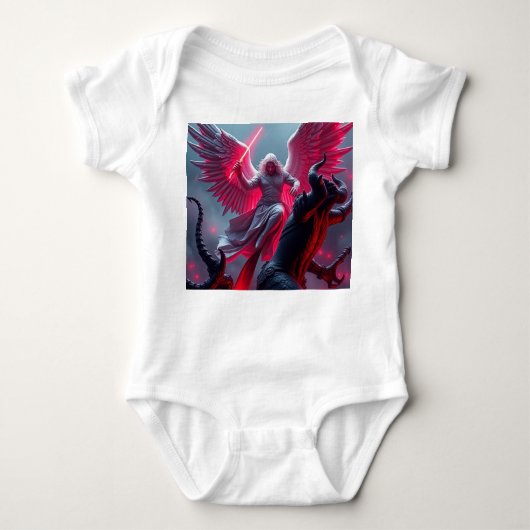 Levendige St Michael de Aartsengel Baby Jumper Romper (Voorkant)