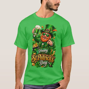 Levendige St. Patrick's Dag Geluksfeest T-shirt